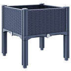 Fioriera da Giardino con Gambe Grigio Blu 40x40x42 cm in PP