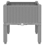 Fioriera da Giardino con Gambe Grigio Chiaro 40x40x42 cm in PP