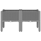 Fioriera da Giardino con Gambe Grigio Chiaro 80x40x42 cm in PP