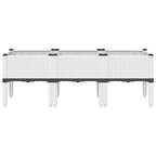 Fioriera da Giardino con Gambe Bianco 120x40x42 cm in PP