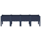 Fioriera da Giardino con Gambe Grigio Blu 160x40x42 cm in PP
