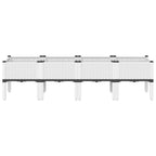 Fioriera da Giardino con Gambe Bianco 160x40x42 cm in PP