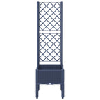 Fioriera Giardino con Traliccio Grigio Blu 40x40x142 cm PP