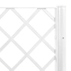 Fioriera da Giardino con Traliccio Bianco 40x40x142 cm in PP