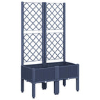 Fioriera Giardino con Traliccio Grigio Blu 80x40x142 cm PP