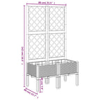 Fioriera Giardino con Traliccio Grigio Blu 80x40x142 cm PP