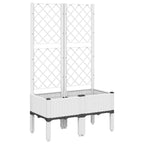 Fioriera da Giardino con Graticcio Bianco 80x40x142 cm PP