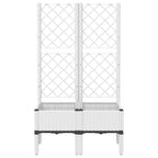 Fioriera da Giardino con Graticcio Bianco 80x40x142 cm PP