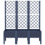 Fioriera Giardino con Traliccio Grigio Blu 120x40x142 cm PP
