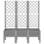 Fioriera Giardino con Traliccio Grigio Chiaro 120x40x142 cm PP