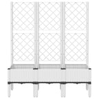 Fioriera da Giardino con Graticcio Bianco 120x40x142 cm PP
