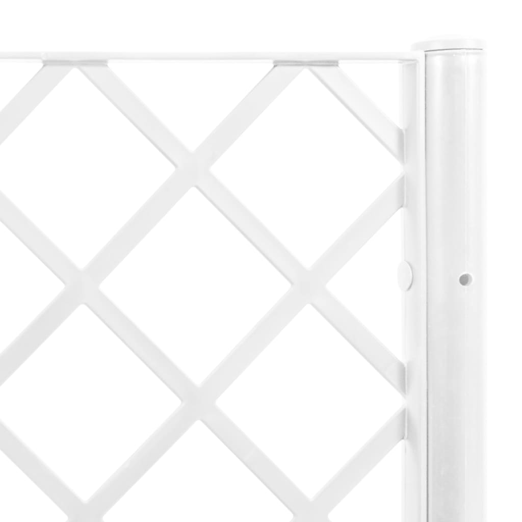 Fioriera da Giardino con Graticcio Bianco 120x40x142 cm PP