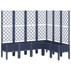 Fioriera Giardino con Graticcio Grigio Blu 160x120x142 cm PP
