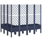 Fioriera Giardino con Graticcio Grigio Blu 160x120x142 cm PP