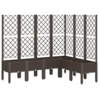 Fioriera Giardino con Graticcio Marrone 160x120x142 cm in PP
