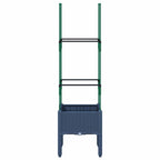 Fioriera da Giardino e Graticcio Grigio Blu 40x40x142,5 cm PP