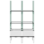 Fioriera da Giardino con Graticcio Bianco 80x40x142,5 cm PP