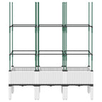 Fioriera da Giardino con Graticcio Bianco 120x40x142,5 cm PP
