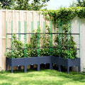 Fioriera Giardino con Graticcio Grigio Blu 160x120x142,5 cm PP