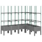 Fioriera Giardino con Graticcio Grigio 160x120x142,5 cm PP