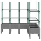 Fioriera Giardino con Graticcio Grigio 160x120x142,5 cm PP