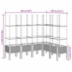 Fioriera da Giardino con Graticcio Bianco 160x120x142,5cm in PP