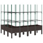 Fioriera Giardino con Graticcio Marrone 160x120x142,5 cm in PP