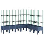 Fioriera Giardino con Traliccio Grigio Blu 200x160x142,5 cm PP