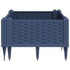 Fioriera Giardino con Picchetti Grigio Blu 42,5x42,5x28,5 cm PP