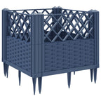 Fioriera Giardino Picchetti Grigio Blu 43,5x43,5x43,5 cm PP