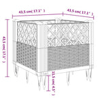 Fioriera Giardino Picchetti Grigio Blu 43,5x43,5x43,5 cm PP