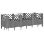 Fioriera Giardino Picchetti Grigio Chiaro 123,5x43,5x43,5 cm PP