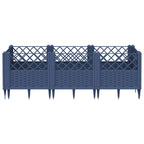 Fioriera Giardino Picchetti Grigio Blu 123,5x43,5x43,5 cm PP
