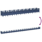 Fioriera Giardino Picchetti Grigio Blu 363,5x43,5x43,5 cm PP