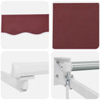 Tenda da Sole Retrattile Manuale Bordò 300x250 cm
