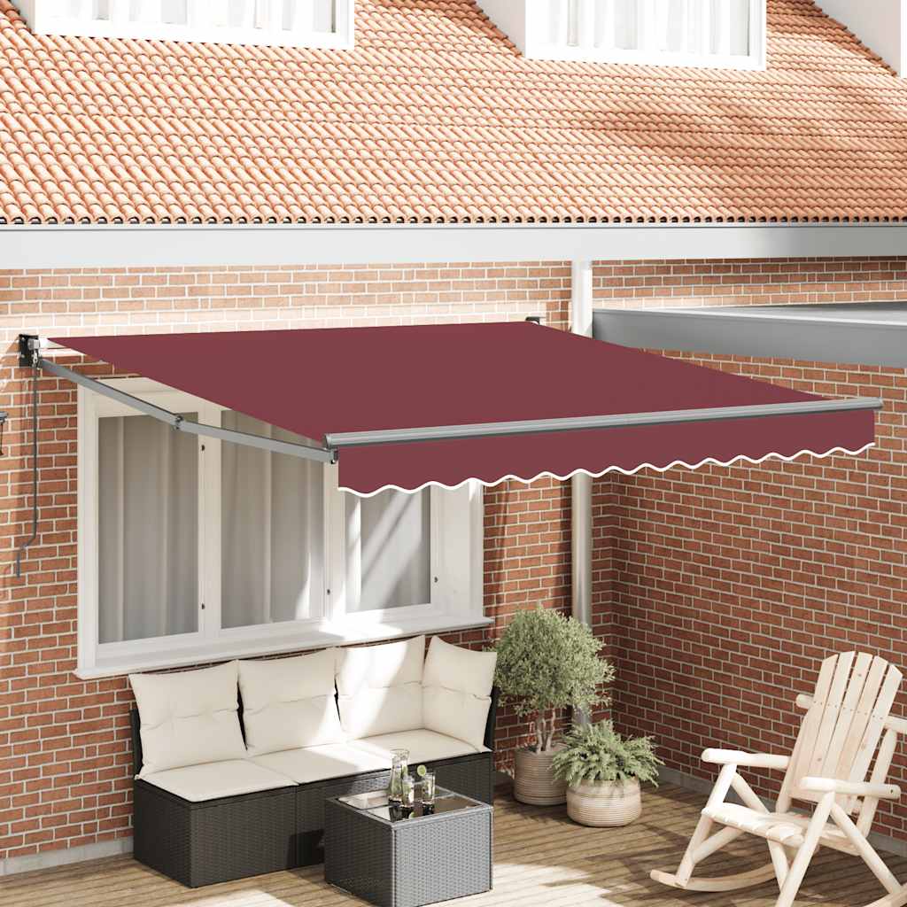 Tenda da Sole Retrattile Manuale Bordò 300x250 cm