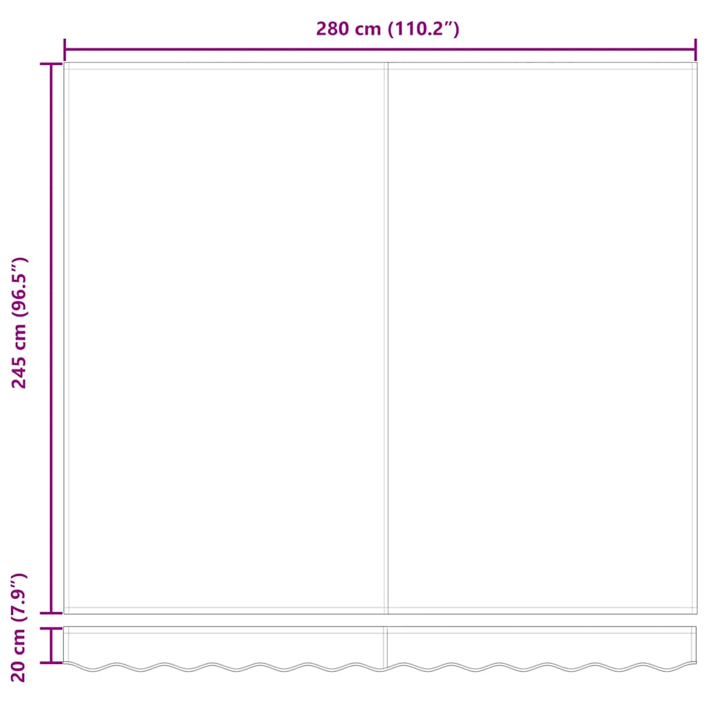Tenda Sole Retrattile Manuale 300x250 cm Marrone