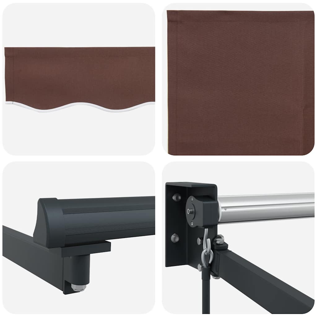 Tenda Sole Retrattile Manuale 300x250 cm Marrone
