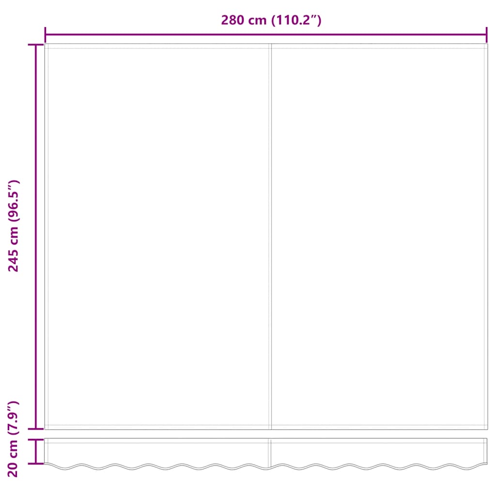 Tenda Sole Retrattile Manuale 300x250 cm Marrone