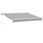 Tenda da Sole Antracite e Bianca 3x2,5 m Tessuto e Alluminio