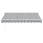 Tenda da Sole Antracite e Bianca 3x2,5 m Tessuto e Alluminio