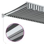 Tenda da Sole Antracite e Bianca 3x2,5 m Tessuto e Alluminio