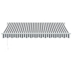 Tenda Retrattile Antracite e Bianca 3,5x2,5m Tessuto/Alluminio