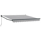 Tenda da Sole Antracite e Bianca 3x2,5 m Tessuto e Alluminio