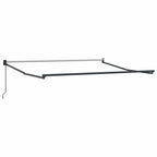 Tenda da Sole Antracite e Bianca 3x2,5 m Tessuto e Alluminio
