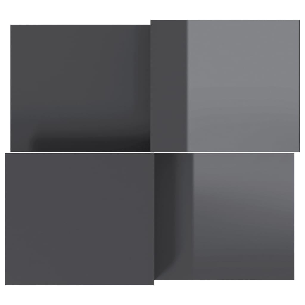 Tavolini da Salotto 2 pz Grigio Lucido in Legno Multistrato