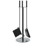 Set di attrezzi per camino 4 pezzi 22x59 cm in acciaio