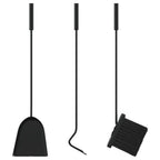Set di attrezzi per camino 4 pezzi 22x59 cm in acciaio
