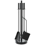 Set di attrezzi per camino 5 pezzi 18x66 cm in acciaio