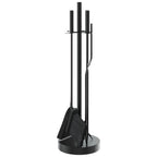 Set di attrezzi per camino 5 pezzi 18x66 cm in acciaio
